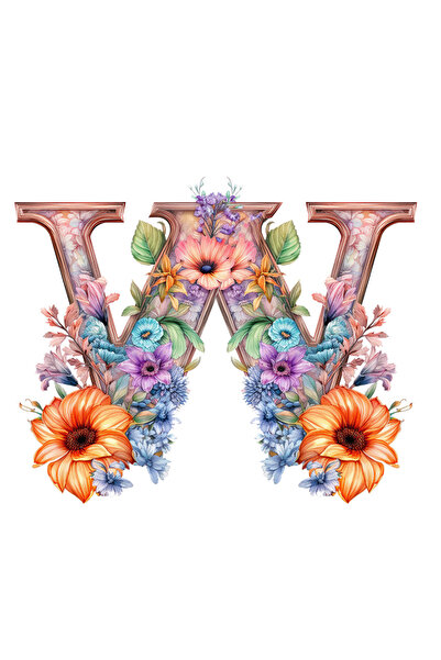 StoryGift Romania Sticker Adeziv 90CM cu litera "W", ilustratie, pentru copii...