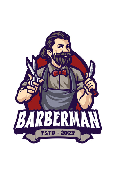 StoryGift Romania Sticker Adeziv 90CM Cu Mesaj Barberman, Barbier, Lama De Ras, Emblema, Foarfeca, cu Margini A