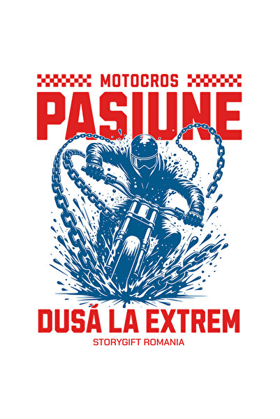 StoryGift Romania Sticker Autocolant 70CM Adeziv motocros barbat pe motocicle...
