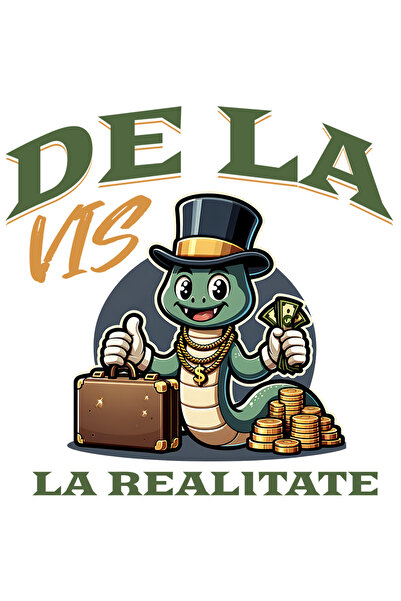 StoryGift Romania Sticker Autocolant 70CM Adeziv De la vis la realitate, sarpe cu bani, Succes, antreprenor cu M