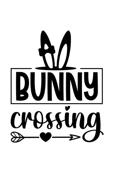 StoryGift Romania Sticker Eticheta 40CM Exterior cu urechi de iepure si mesajul in engleza "Bunny crossing" - tr