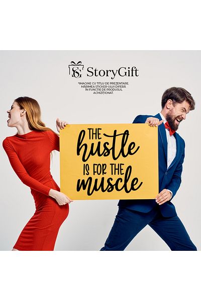StoryGift Romania Sticker 30CM Exterior Sticker for those who train at the gym with the text "Work is for