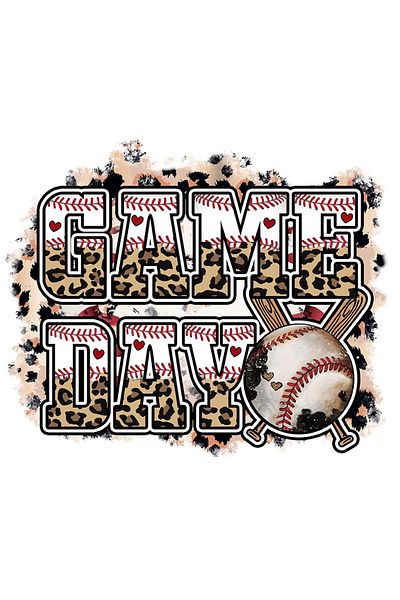 StoryGift Romania Sticker Eticheta 50CM cu o minge si 2 bate de baseball cu mesajul "Game Day", ilustratie, spor