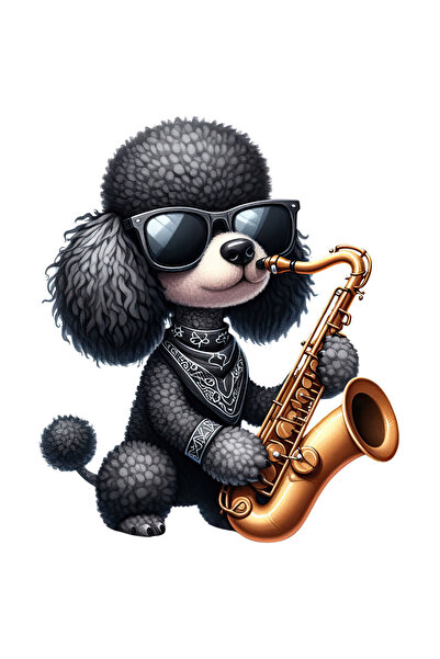 StoryGift Romania Sticker Adeziv 90CM cu un catel negru blanos care canta la ...