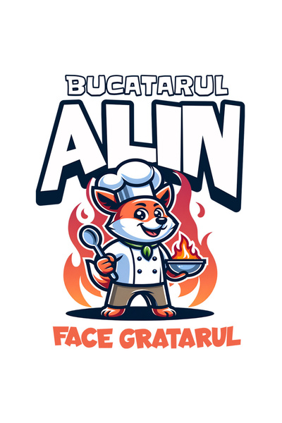 StoryGift Romania Sticker Eticheta 50CM cu Vulpe In Halat Si palarie Inalta U...