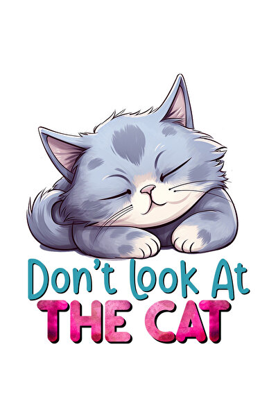 StoryGift Romania Sticker Eticheta 40CM cu pisica dormind cu mesajul "Don't l...