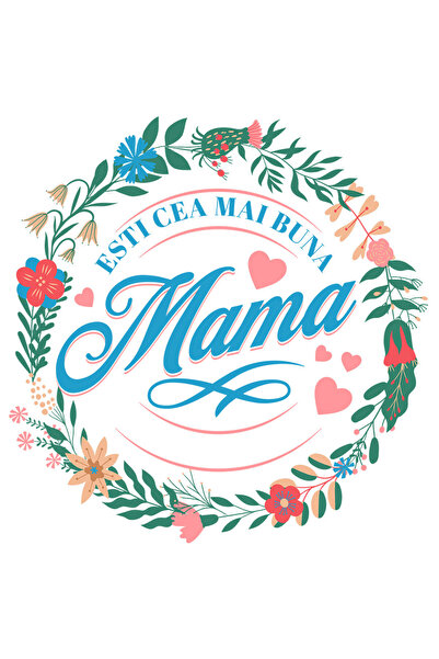 StoryGift Romania Sticker Adeziv 90CM cu Decoratiune Esti Cea Mai Buna Mama P...