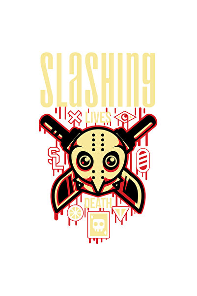 StoryGift Romania Sticker Adeziv 90CM Cu Masca Stil Pasare Cutite In X, Macete, Sange Curgator, Iubitorii DE Joc