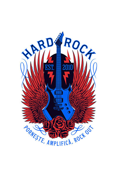 StoryGift Romania Sticker Cu Chitara Rock&roll Aripi De Inger Trandafiri Rosi...