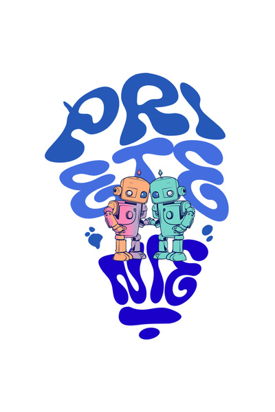 StoryGift Romania Sticker Autocolant 70CM Adeziv Text In Forma Unui Bec Prietenie Roboti Familie cu Margini Albe