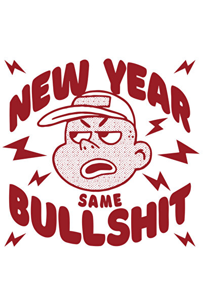 StoryGift Romania Sticker Autocolant 70CM New Year Same Bullsh*t, cu Margini ...