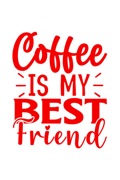 StoryGift Romania Sticker Autocolant 70CM Exterior cu mesajul "Coffee is my b...