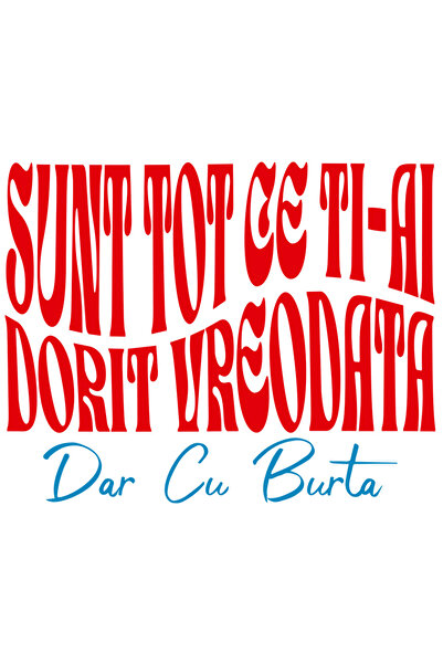 StoryGift Romania Sticker Autocolant 70CM cu Design Stil Iluzie Optica Text S...