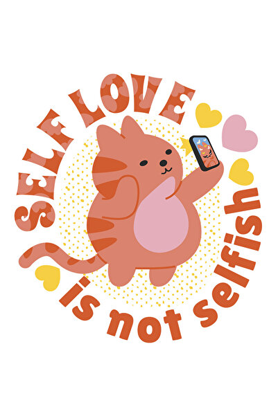 StoryGift Romania Sticker Adeziv 90CM Cu Self Love Is Not Selfish, Text In En...