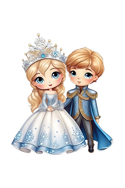 StoryGift Romania Sticker Autocolant 70CM cu o printesa si un baiat, ilustrat...