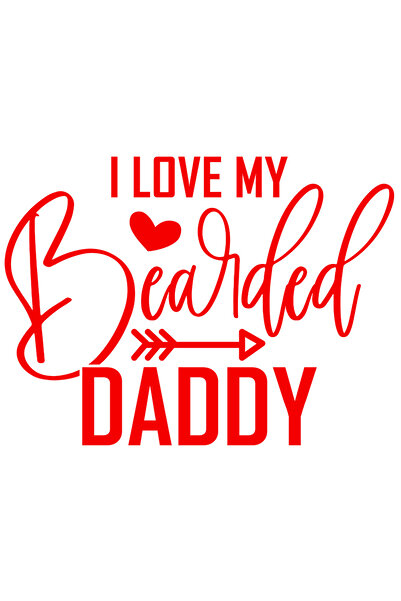 StoryGift Romania Sticker Autocolant 70CM Exterior cu inimioara pentru tatii cu barba apreciati si respectati ,