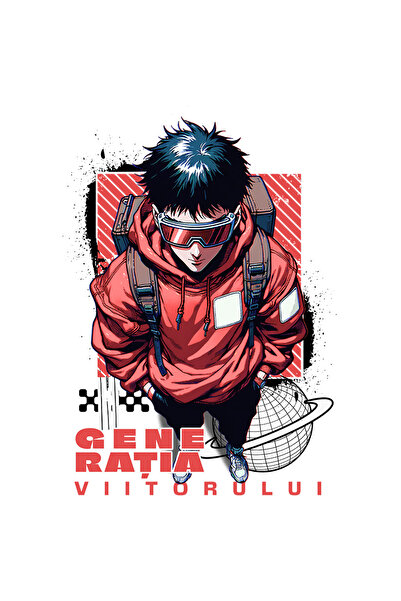 StoryGift Romania Sticker Adeziv Baiat Cu Ochelarii Generatia Viitorului Cu M...