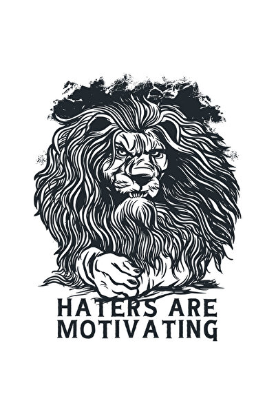 StoryGift Romania Sticker Adeziv 90CM Haters Are Motivating, cu Margini Albe,...