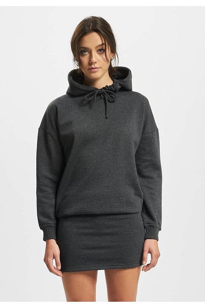 DEF Damen Cropped Hoody Dress Beige