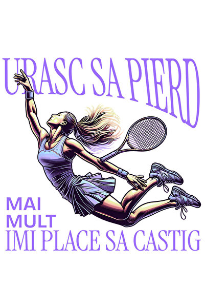 StoryGift Romania Sticker Eticheta 40CM cu Jucatoare De Tenis Saritura Sport Racheta Tenis Text In Limba romana