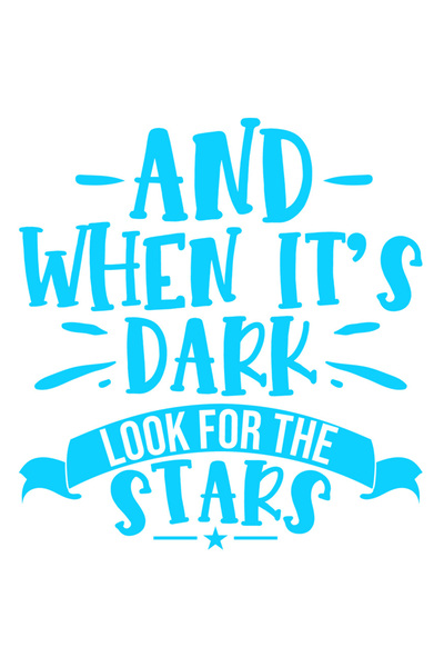 StoryGift Romania Sticker Autocolant 30CM Exterior cu mesaj care te indeamna sa te uiti dupa stele atunci cand e