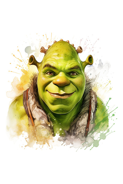 StoryGift Romania Sticker Autocolant 70CM Cu Shrek, Capcaun, DreamWorks, Personaj, Desene Animate, Vesta, cu Ma