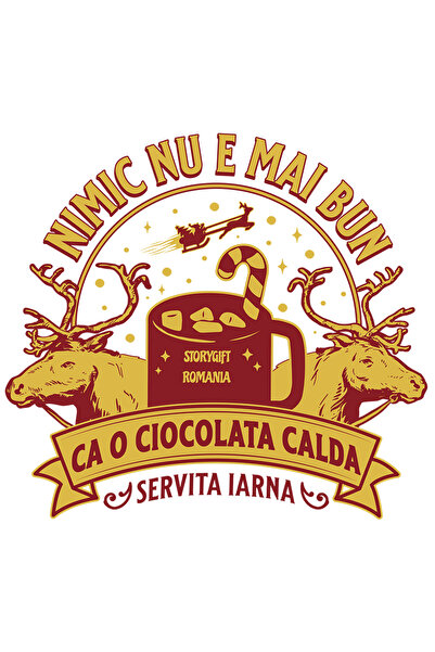 StoryGift Romania Sticker Autocolant 70CM Adeziv nimic nu e mai bun ciocolata...