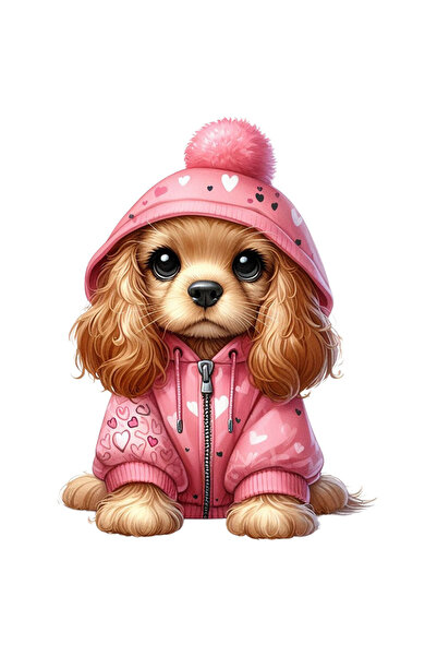 StoryGift Romania Sticker Eticheta 40CM cu o catelusa timida si putin trista ...