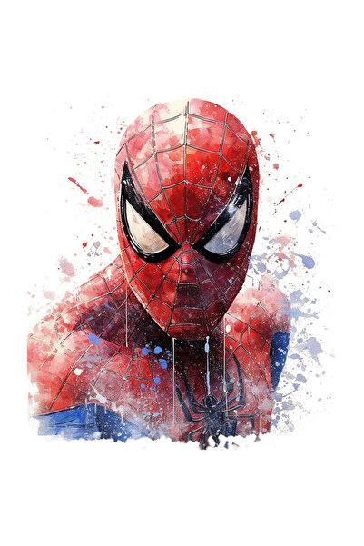 StoryGift Romania Sticker Adeziv 90CM Cu Spiderman, Supererou, Costum, Masca, Marvel, Portret, cu Margini Albe,
