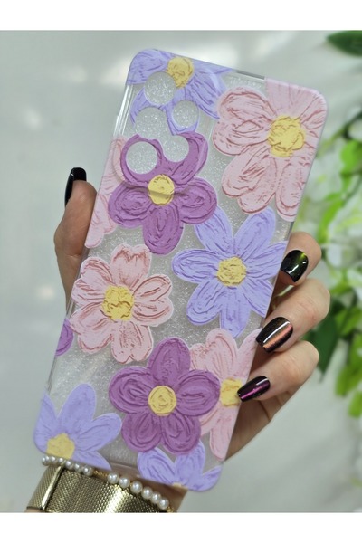 Magic Ring حافظة هاتف شفافة متوافقة مع هاتف سامسونج جالاكسي A52 مع نمط زهور م...