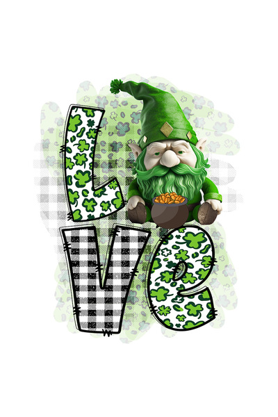 StoryGift Romania Sticker Autocolant 70CM cu un spiridus cu barba verde cu me...