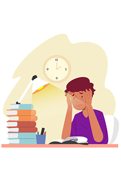 StoryGift Romania Sticker Autocolant 70CM Cu Student, Invatat, Elev, Scoala, Carti, Lampa Birou, Caiet, Suport P