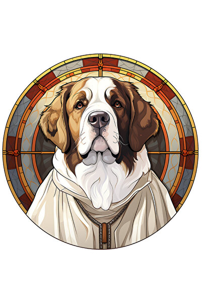 StoryGift Romania Sticker Eticheta 50CM cu un caine in haine de epoca, ilustr...