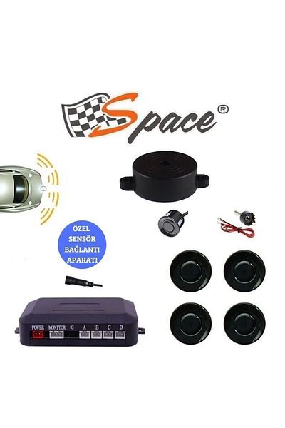 Space 22 mm Black Parking Sensor - Sound Warning / Gupr10-S