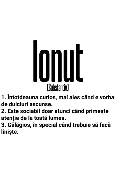 StoryGift Romania Sticker Eticheta 40CM Cu Numele Ionut, Cu Mesaj Amuzant, Cu...