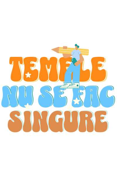 StoryGift Romania Sticker Adeziv 90CM Adeziv Temele nu se fac singure scoala ...