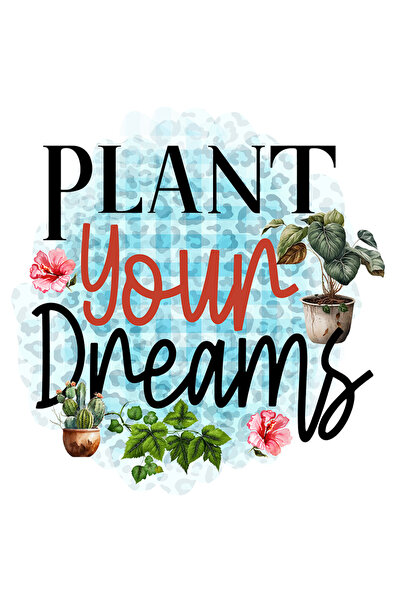 StoryGift Romania Sticker Cu Mesajul "plant Your Dreams", Ilustratie, Plante,...
