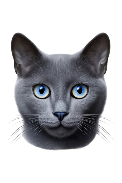 StoryGift Romania Sticker Adeziv 90CM cu un cap de pisica, ilustratie, serioa...