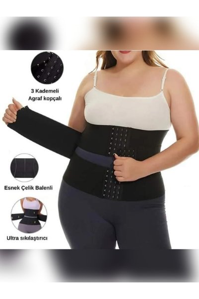 Textile Slot Recoil Sand Hourglass Look Agrafed Waist Adjustable Corset