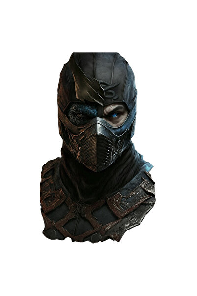 StoryGift Romania Sticker Autocolant 70CM Cu Mascat Ninja, Samurai, Jumatate de Fata, Lupta, Soldat, cu Margini