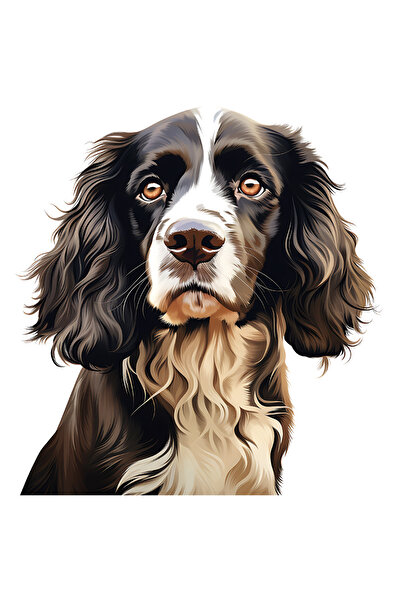 StoryGift Romania Sticker Eticheta 40CM cu un catel serios, ilustratie, negru...