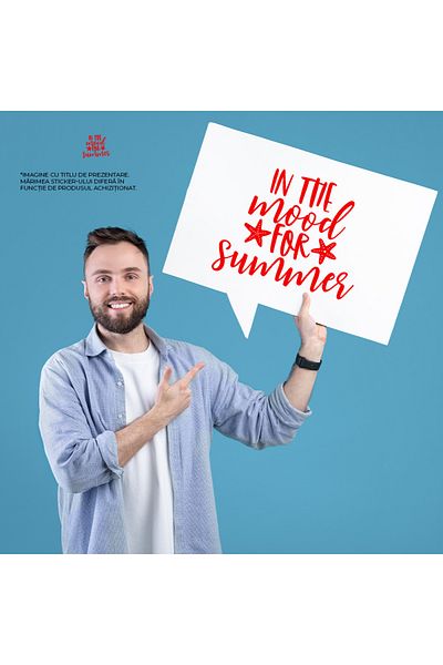 StoryGift Romania Sticker Autocolant 70CM Exterior pentru cei care au starea de spirit necesara pentru vara , Vi