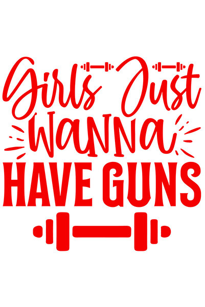 StoryGift Romania Sticker Adeziv 90CM Exterior cu o haltera si mesajul "Fetele vor doar sa aiba arme" , Vinyl Ro