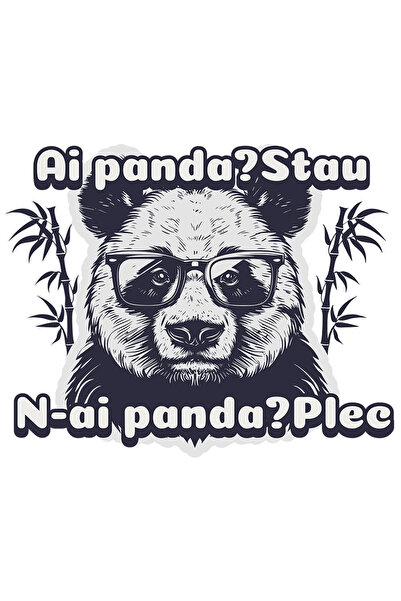 StoryGift Romania Sticker Autocolant 70CM Adeziv urs panda, ai panda stau n a...