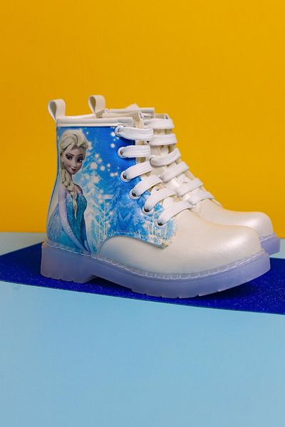 Limoya Fida Cartoon Character Printed Lace-Up Lighted Children's Boots