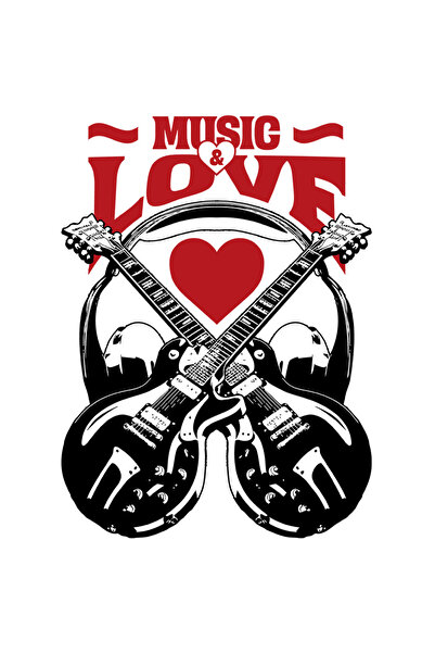 StoryGift Romania Sticker Adeziv 90CM Cu Mesaj In Engleza Love & Music, Chita...