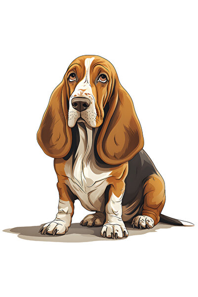 StoryGift Romania Sticker Eticheta 40CM cu un catel trist, ilustratie, nevoie...