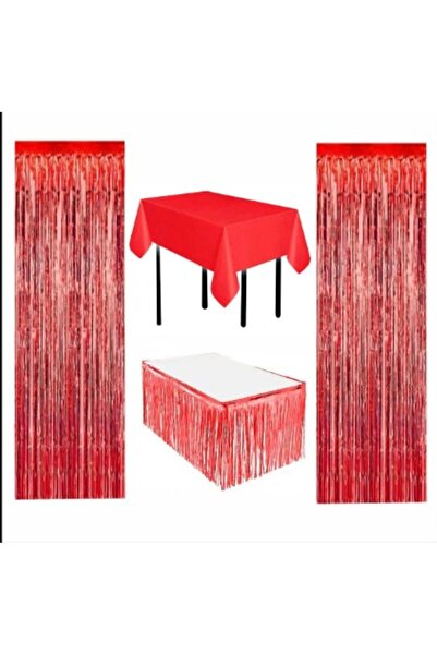 PartAntalya ΚΟΚΚΙΝΟ ΚΑΛΥΜΜΑ ΤΡΑΠΕΖΙΟΥ, ΚΟΚΚΙΝΟ ΦΟΥΣΤΑ ΤΡΑΠΕΖΙΟΥ, 2 ΤΕΜΑΧΙΑ ΚΟ...