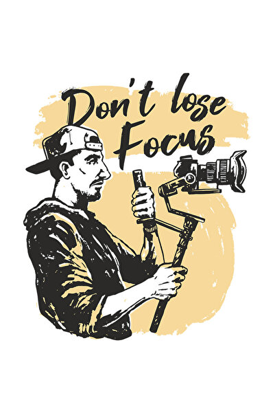 StoryGift Romania Sticker Adeziv 90CM Cu Mesaj In Engleza Don't Lose Focus, Nu Pierde Concentrarea, Videograf, F