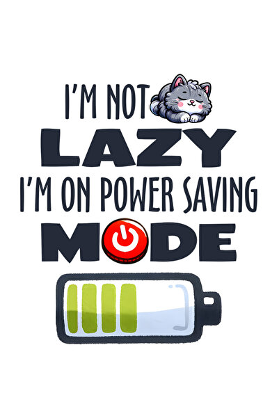 StoryGift Romania Sticker Autocolant 70CM cu mesajul "I'm not lazy, I'm on po...